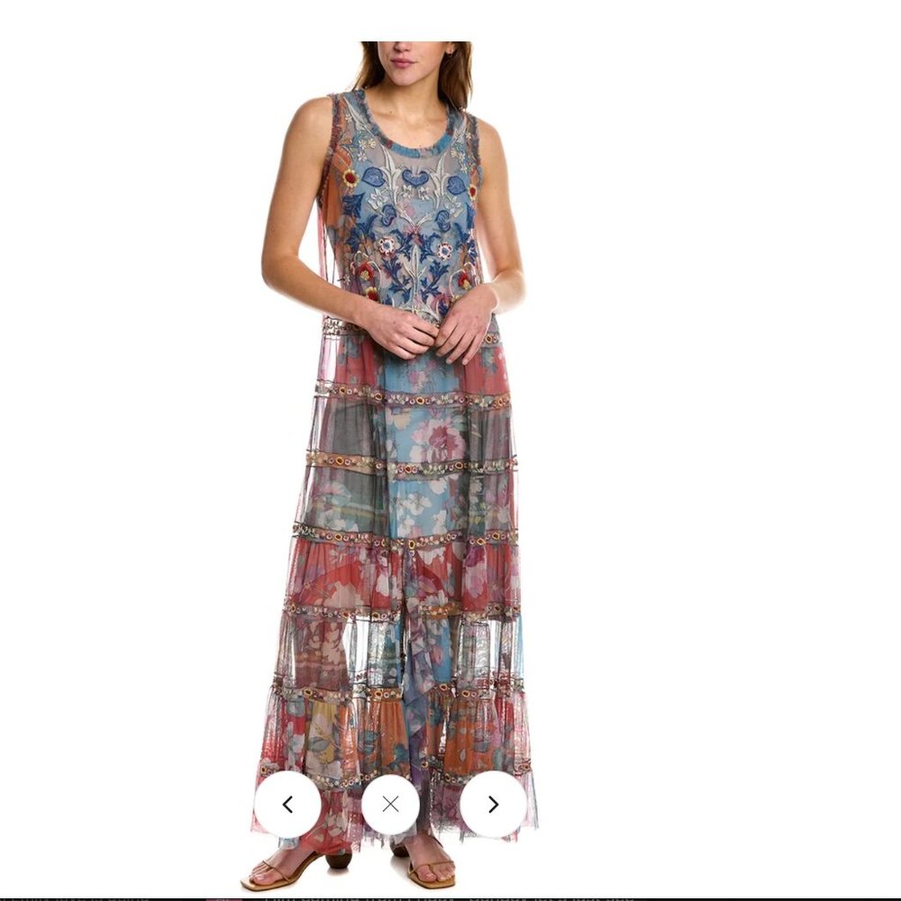 BIYA by Johnny Was Zoie Mesh Dress w Slip